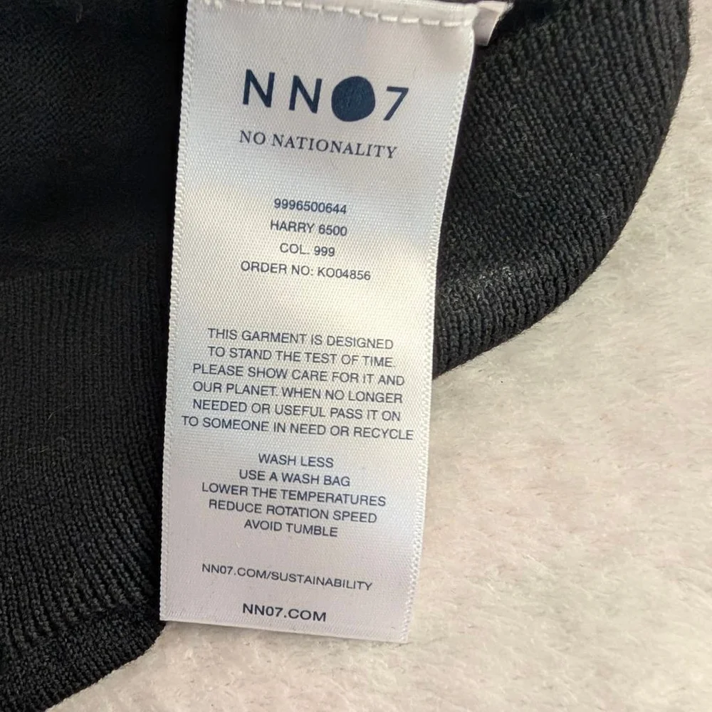 NN07 Harry Black Italian Yarn Crewneck Sweater